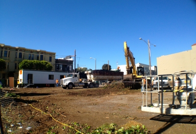 Exterior view of construction at 300 Ivy in San Francisco, CA.