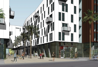 Rendered exterior of 855 Brannan in San Francisco.