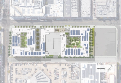 Roof site plan for 855 Brannan in San Francisco.