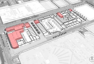 Commercial space aerial diagram for 855 Brannan in San Francisco.