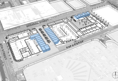 Residential units aerial diagram for 855 Brannan in San Francisco.