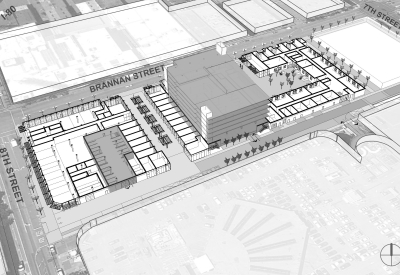 Garage aerial diagram for 855 Brannan in San Francisco.