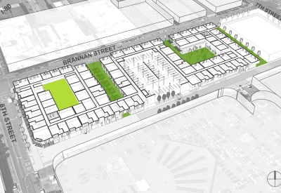 Open space aerial diagram for 855 Brannan in San Francisco.