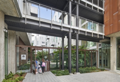 Entrance to public open space at 855 Brannan in San Francisco.