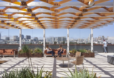 Rooftop deck at 855 Brannan in San Francisco.