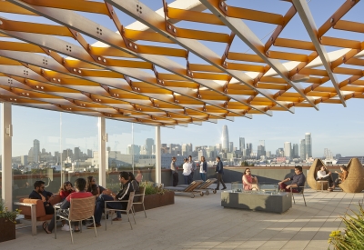 Rooftop deck at 855 Brannan in San Francisco.