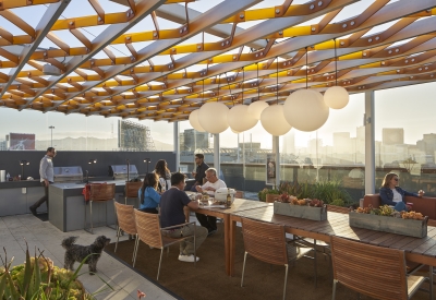 Rooftop deck at 855 Brannan in San Francisco.