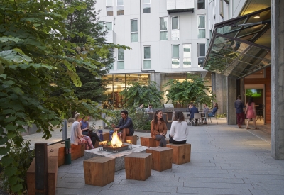 Public open space at 855 Brannan in San Francisco.