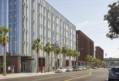 Exterior corner view of 855 Brannan in San Francisco.