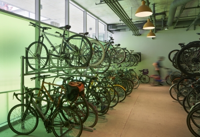 Bicycle parking in 855 Brannan in San Francisco.