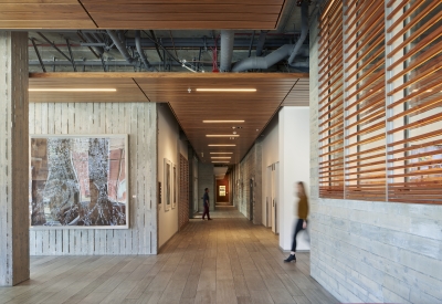 Leasing office interior at 855 Brannan in San Francisco.