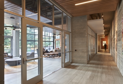 Leasing office interior at 855 Brannan in San Francisco.