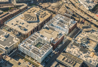 Aerial view of 855 Brannan in San Francisco.