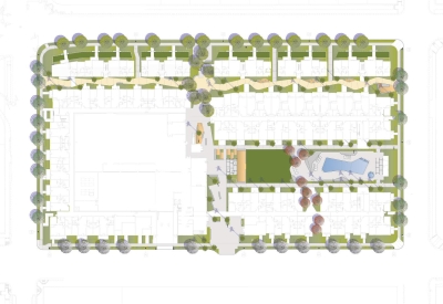Site plan for Foundry Commons in San Jose, Ca. 