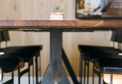 Custom table inside of Foundry Commons in San Jose, Ca.