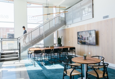 Leasing lounge at Foundry Commons in San Jose, Ca.