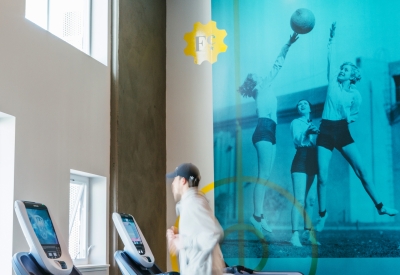 Fitness room inside Foundry Commons in San Jose, Ca.