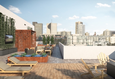 Rendering of rooftop view of 388 Fulton in San Francisco, CA.