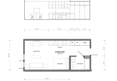 Unite plan and elevation of 388 Fulton in San Francisco, CA.