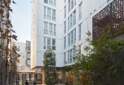 Courtyard view of 388 Fulton in San Francisco, CA.