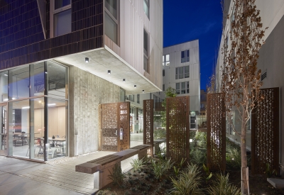 Courtyard view of 388 Fulton in San Francisco, CA.