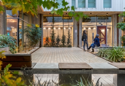 Courtyard view of 388 Fulton in San Francisco, CA.