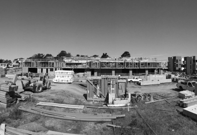 Construction site of Pacific Point Apartments in San Francisco, CA.