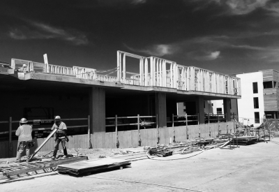 Construction site of Pacific Point Apartments in San Francisco, CA.