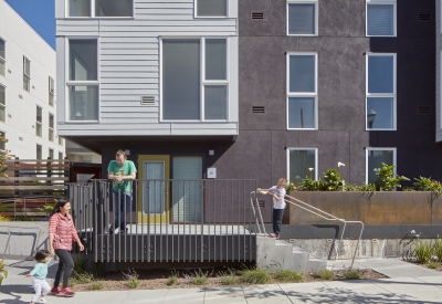 Stoop of Pacific Pointe Apartments in San Francisco, CA.