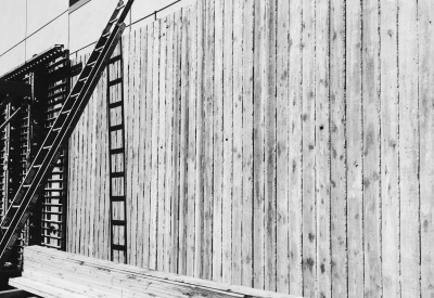 Concrete textured wall during construction at Harmon Guest House in Healdsburg, Ca 