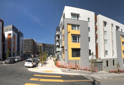 Panorama of the exterior of 847-848 Fairfax Avenue in San Francisco.