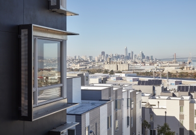 Looking out to the bay from 847-848 Fairfax Avenue in San Francisco.