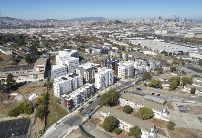 Aerial view of 847-848 Fairfax Avenue in San Francisco.