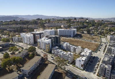 Aerial view of 847-848 Fairfax Avenue in San Francisco.