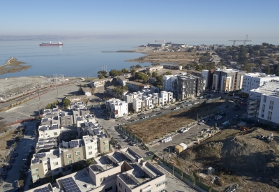 Aerial view of 847-848 Fairfax Avenue in San Francisco.