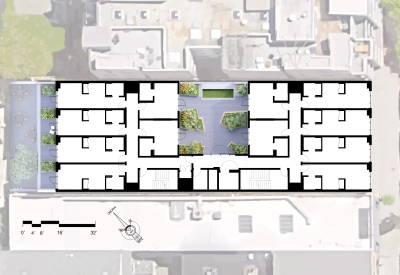 Level three site plan of Ome in San Francisco.