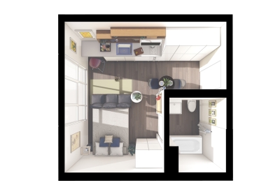 Unit plan of OME in San Francisco, CA.