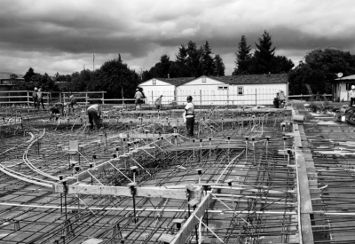 Construction at Onizuka Crossing Family Housing in Sunnyvale, California.