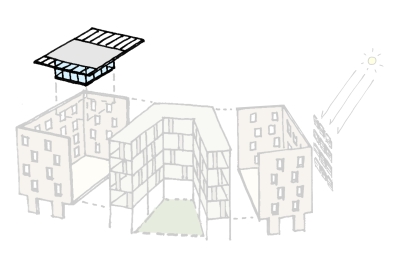 Sketch of Williams Terrace in Charleston, SC.