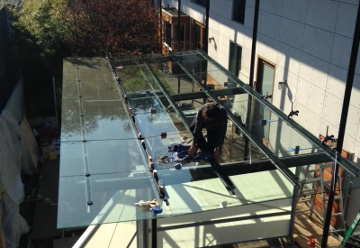 Construction of a carport for 310 Waverly Residence in Palo Alto, California.