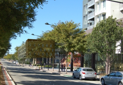 Rendered exterior of Union Flats in Union City, Ca.