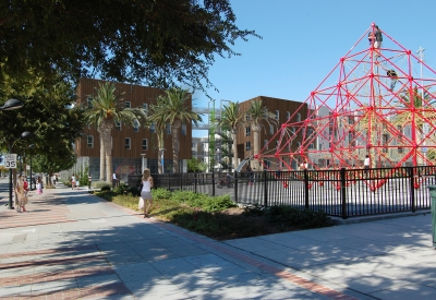 Rendered promenade of Union Flats in Union City, Ca.