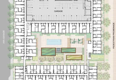 Upper level site plan for Union Flats in Union City, Ca.