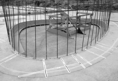 Construction of oculus at 901 Fairfax Avenue in San Francisco, CA.