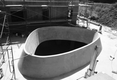 Construction of oculus at 901 Fairfax Avenue in San Francisco, CA.