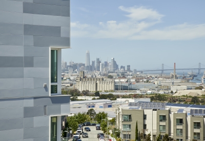 Skyline view from 901 Fairfax Avenue in San Francisco, CA.