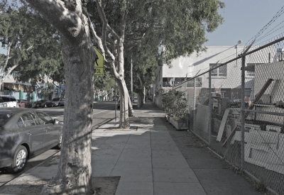 Existing sidewalk at 2675 Folsom Street in San Francisco.