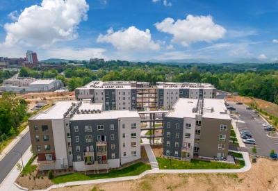 Exterior view of Lee Walker Heights in Asheville, North Carolina.