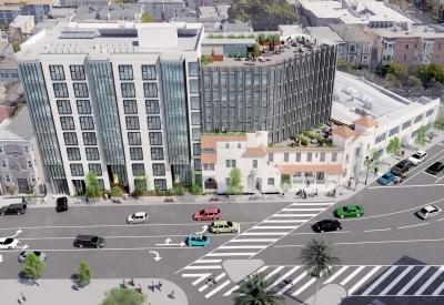 Exterior rendering of 1965 Market Street in San Francisco.