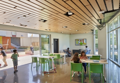 Learning center inside Edwina Benner Plaza in Sunnyvale, Ca.